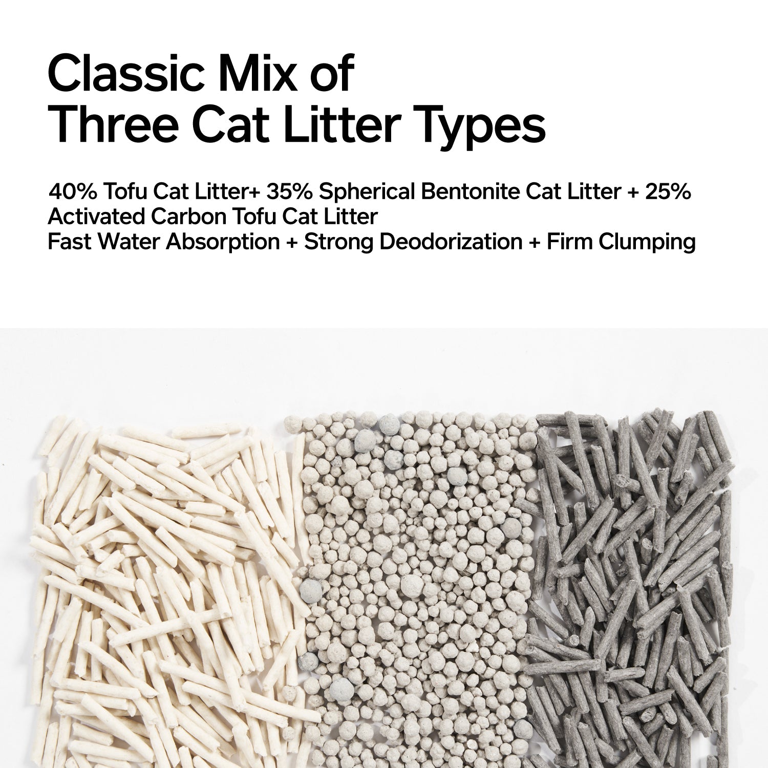PIDAN 3-in-1 Blend Cat Litter 5.2KG (Tofu, Spherical Bentonite Clay,  Activated Carbon Infused Tofu)