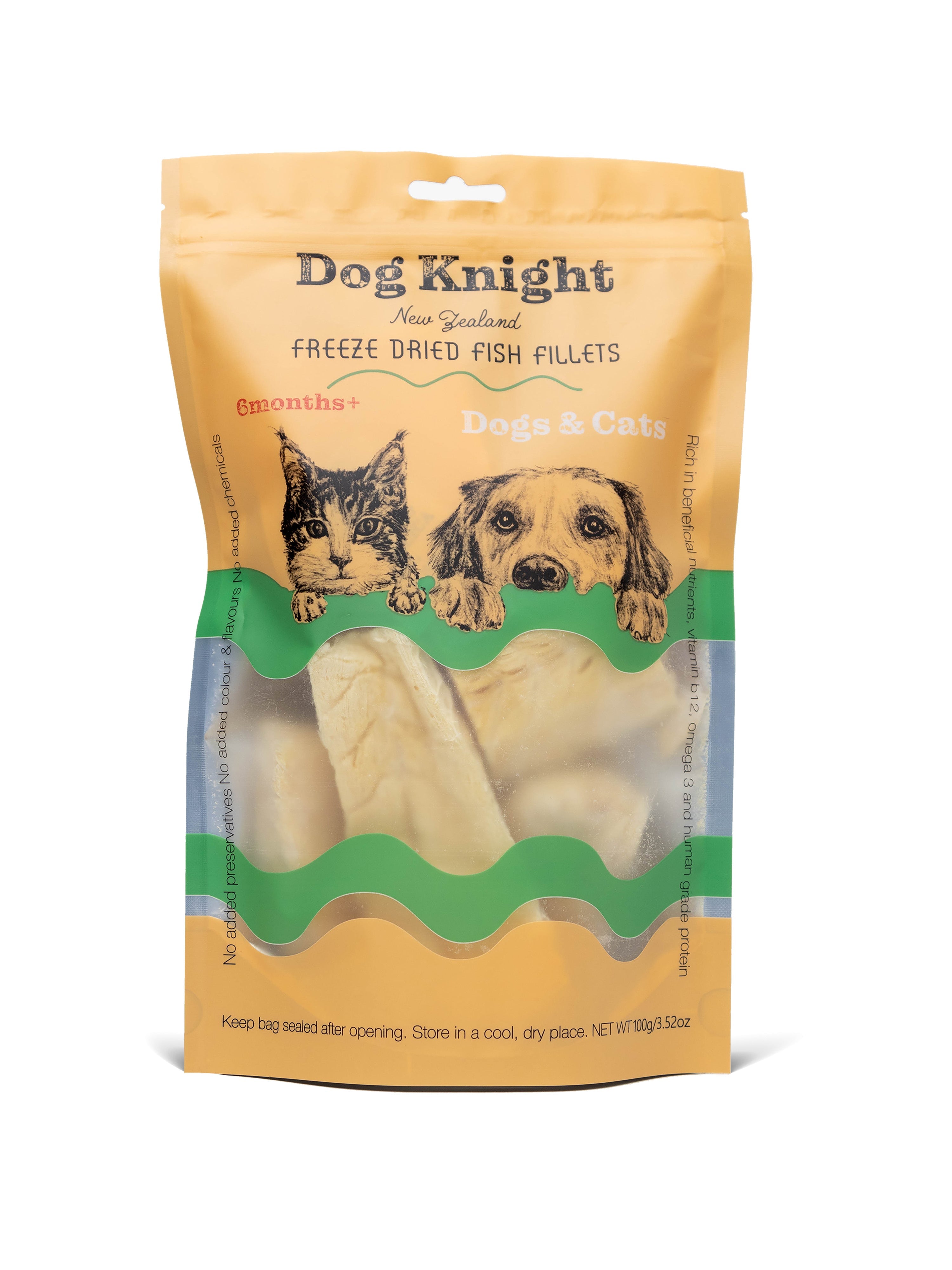 Dog Knight Freeze Dried Ling Fish Fillets 100g
