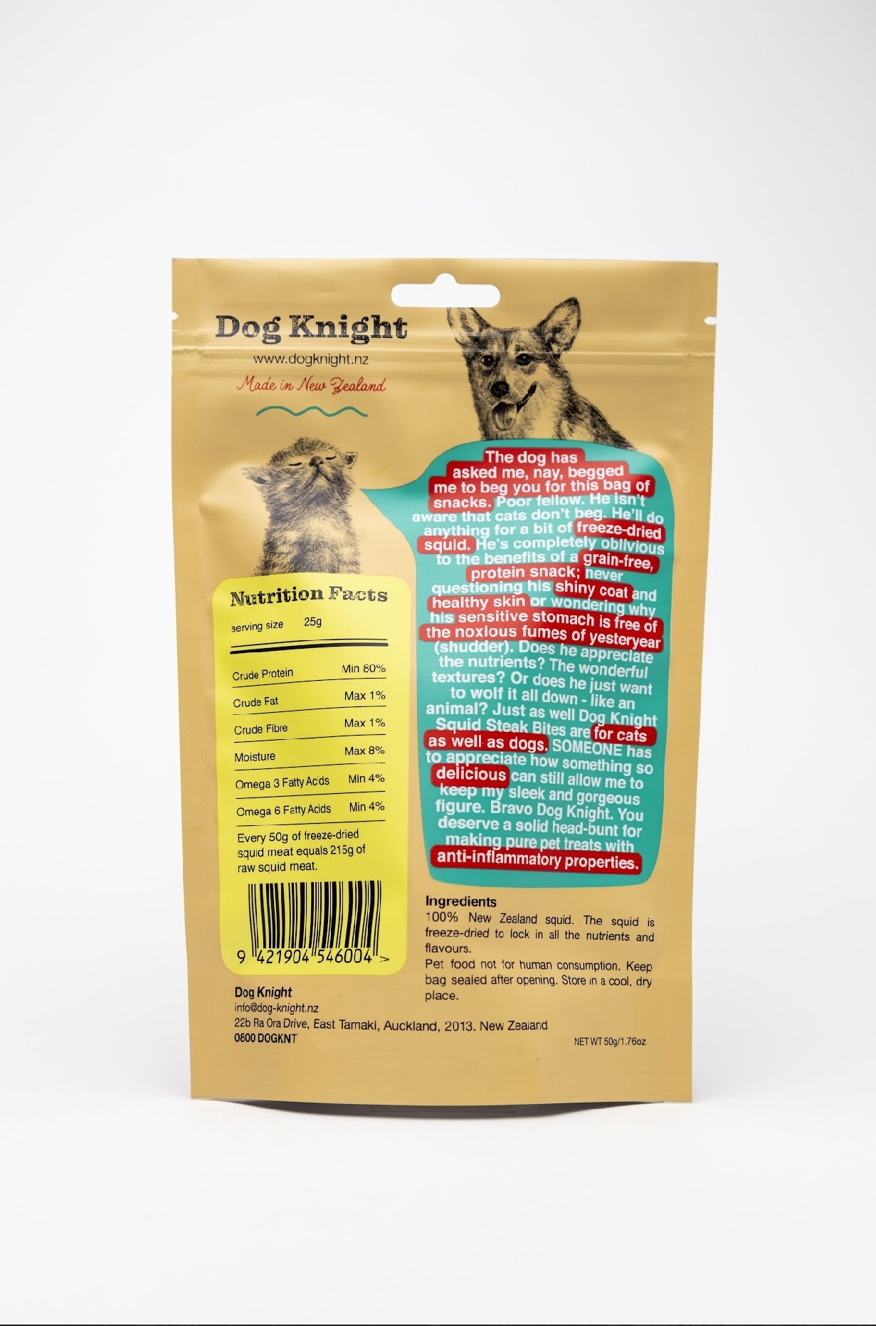 Dog Knight Freeze Dried Squid Ring 50g